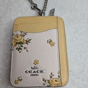 Coach Floral Card Case Holder EUC
